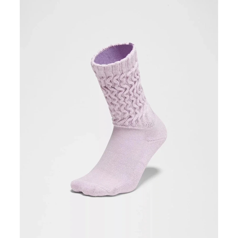 Lululemon-Unisex Slouch Socks-Lilac Play/Pink Pearl-size M